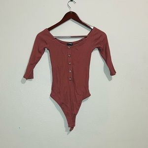 Express dusty pink bodysuit